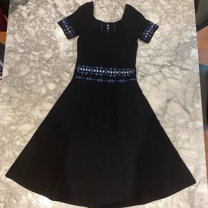 Sandro Paris Black Floral Dress
